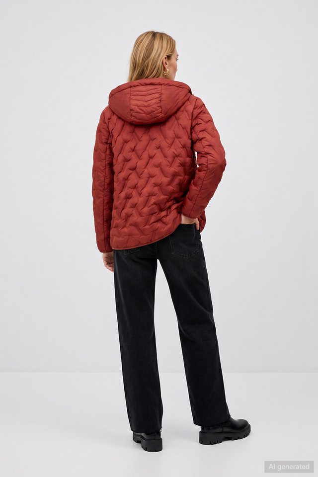 Barbara Lebek Steppjacke Übergangsjacke, Herbstjacke oder Damenjacke mit abnehmbarer Kapuze – Bild 4 von 5