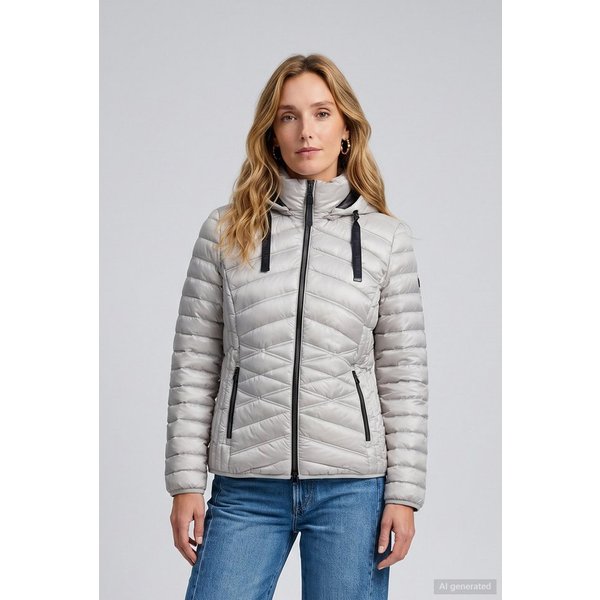 Barbara Lebek Steppjacke warme Damenjacke oder Herbstjacke mit abnehmbarer Kapuze