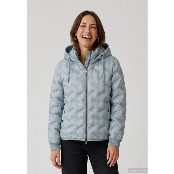 Barbara Lebek Steppjacke warme Damenjacke oder Herbstjacke mit seitlichen Druckknöpfen