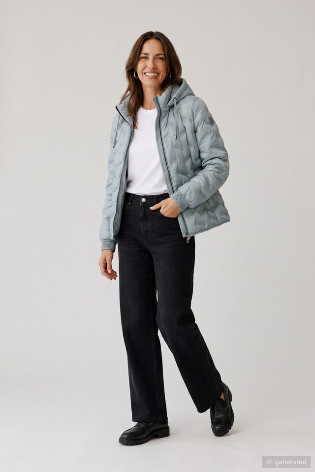 Barbara Lebek Steppjacke warme Damenjacke oder Herbstjacke mit seitlichen Druckknöpfen – Bild 3 von 3