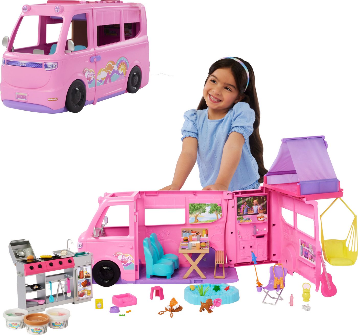 Barbie Spielzeug-Auto Super Abenteuer Camper – Bild 2 von 5