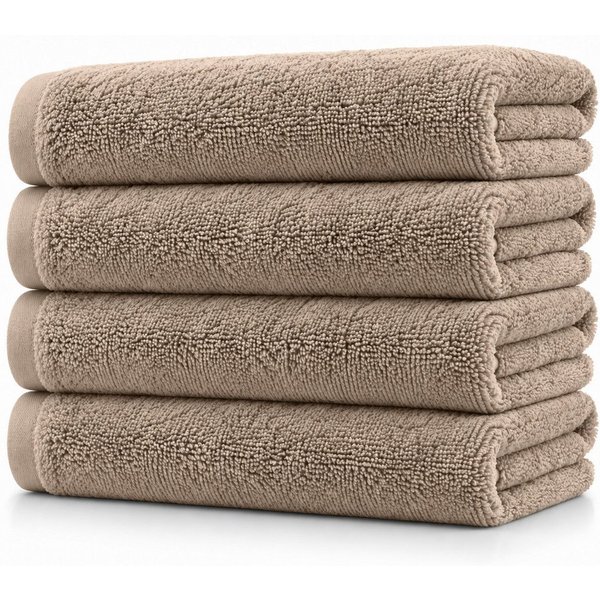 BARBONS Badetücher Duschtücher Set, Handtücher 4-tlg 70x140cm Badetuch, Handtuch, (4-St), Walkfrottee, 100% Baumwolle, saugstark, weich