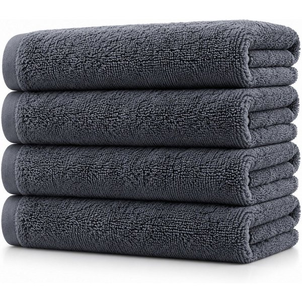 BARBONS Badetücher Duschtücher Set, Handtücher 4-tlg 70x140cm Badetuch, Handtuch, (4-St), Walkfrottee, 100% Baumwolle, saugstark, weich