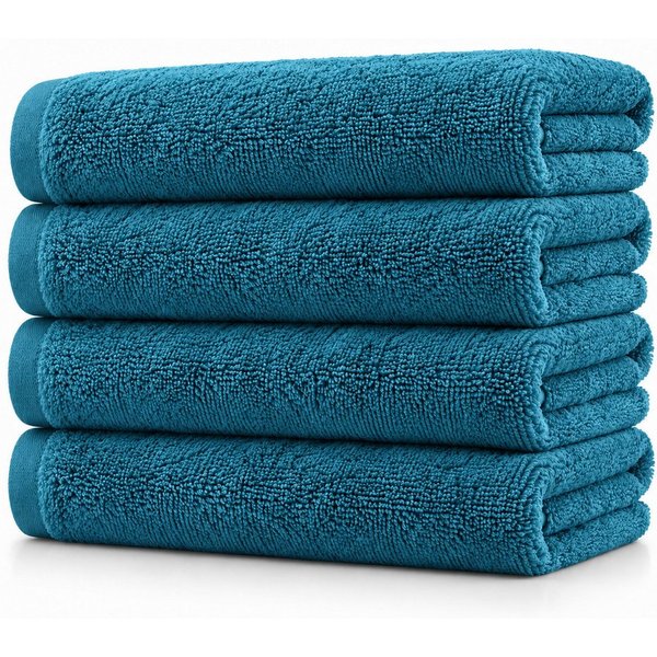 BARBONS Badetücher Duschtücher Set, Handtücher 4-tlg 70x140cm Badetuch, Handtuch, (4-St), Walkfrottee, 100% Baumwolle, saugstark, weich