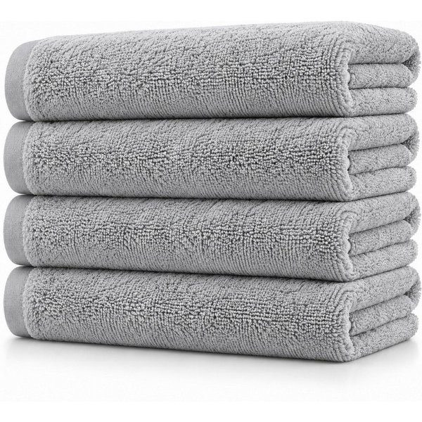 BARBONS Badetücher Duschtücher Set, Handtücher 4-tlg 70x140cm Badetuch, Handtuch, (4-St), Walkfrottee, 100% Baumwolle, saugstark, weich