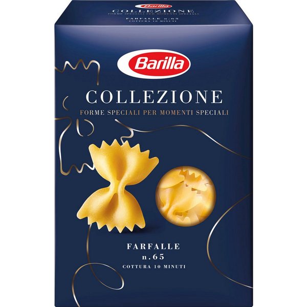 Barilla Nudeln, Barilla Collezione Farfalle Nr. 65 Teigware aus Hartweizen 500g