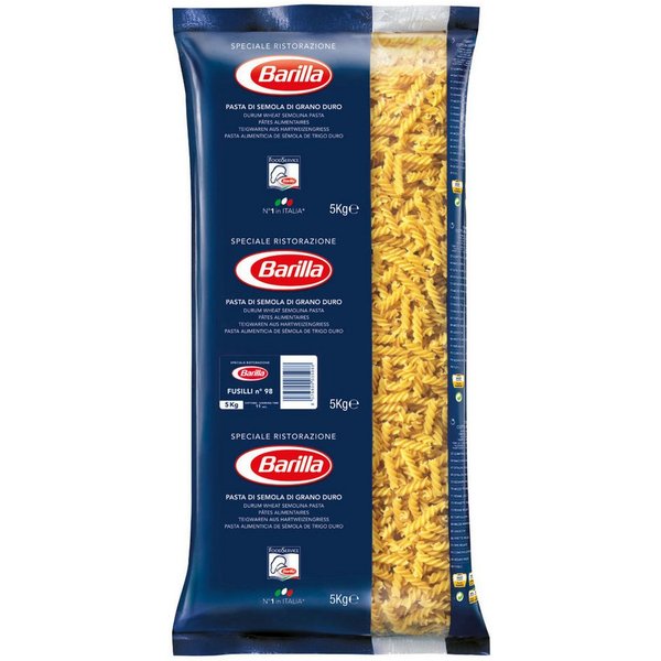 Barilla Nudeln, Barilla Pasta Fusilli Nr 098 Teigwaren aus Hartweizengrieß 5000g