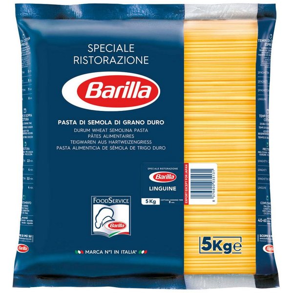 Barilla Nudeln, Barilla Linguine Nummer 13 flache Spaghetti aus Hartweizen 5000g