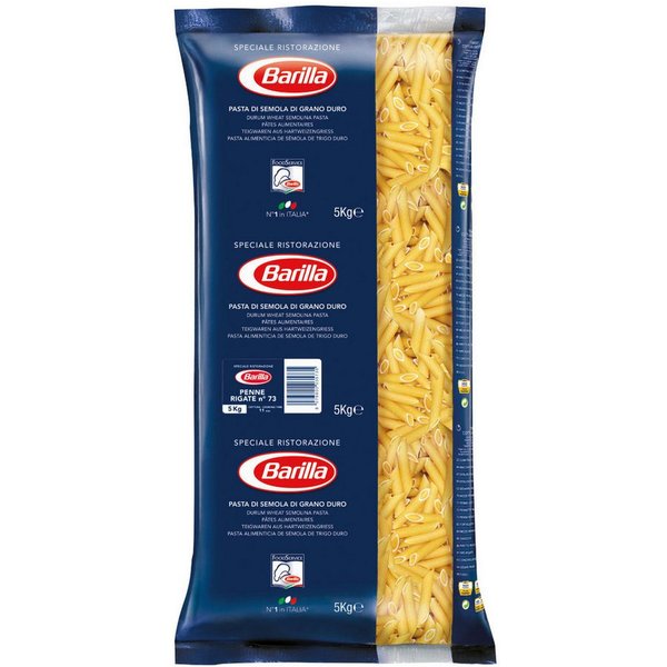 Barilla Nudeln, Barilla Penne Rigate Nummer 73 Nudeln aus Hartweizengries 5000g