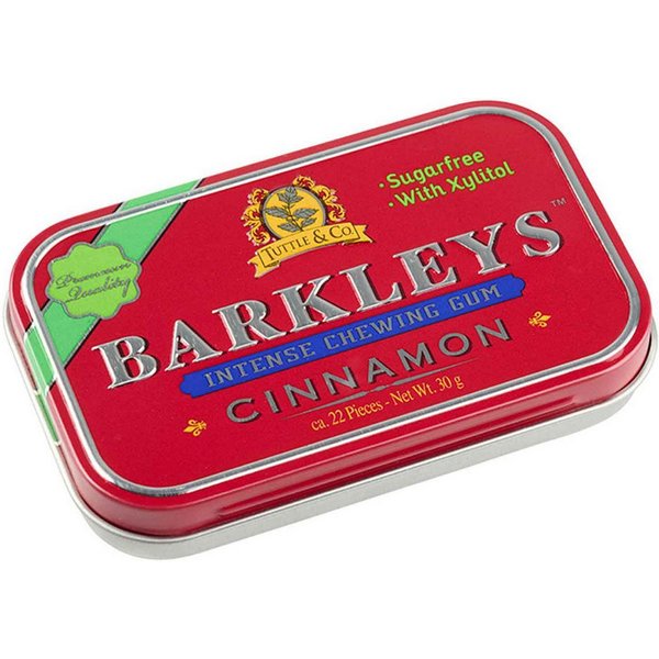 BARKLEYS Süßigkeit, Barkleys Intense Cinnamon Gum Kaugummi Dragees zuckerfrei 30g