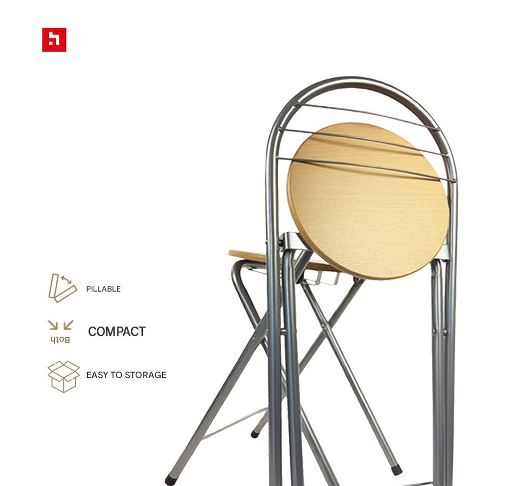Kiwari Bartisch Kiwari® Dion Bartisch-Set mit 2 Barhockern, Buche-Schwarz, 120 cm – Bild 2 von 5