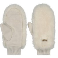 BARTS Damen Handschuhe Fur Mitts, Größe S/M in Weiß