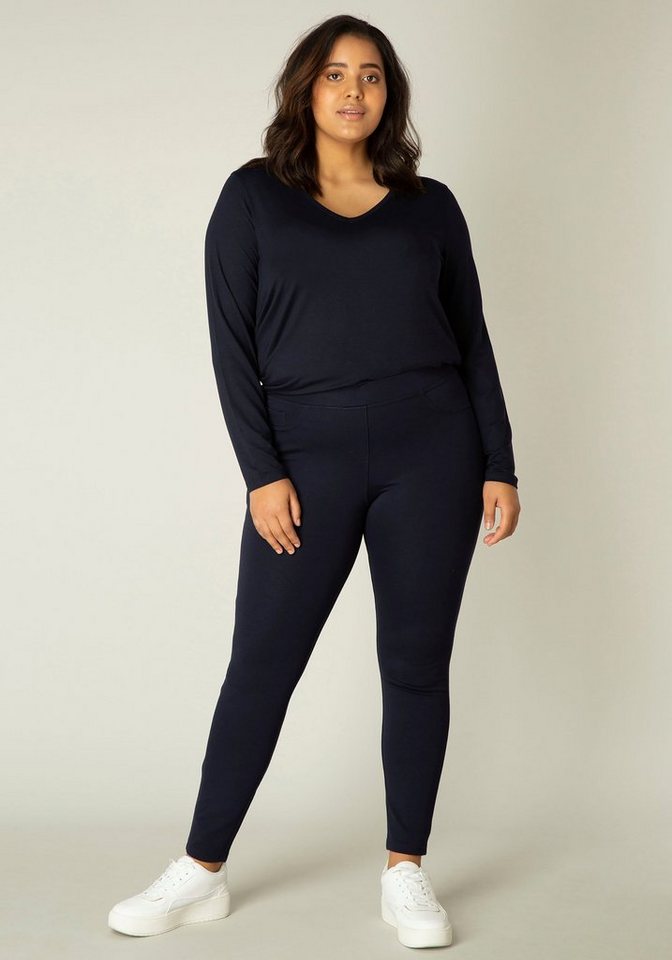 Base Level Curvy Jeggings Arnika mit Badge – Bild 5 von 5