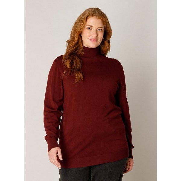 Base Level Curvy Rollkragenpullover Yuena Feiner Strickpullover mit Viskose / Große Größen