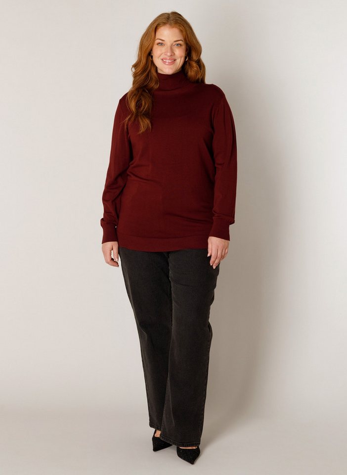Base Level Curvy Rollkragenpullover Yuena Feiner Strickpullover mit Viskose / Große Größen – Bild 3 von 5