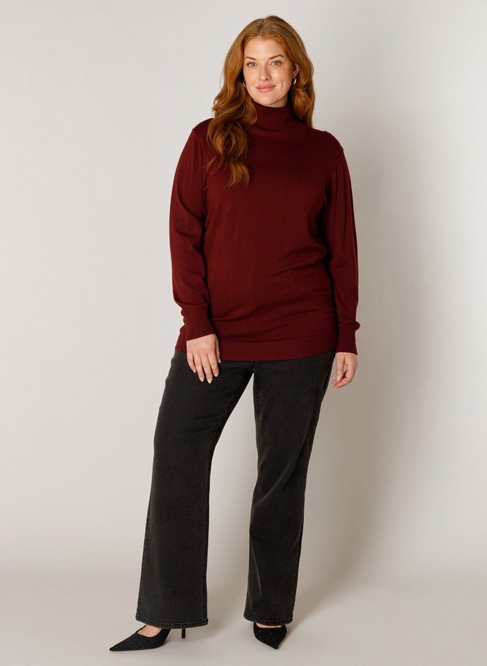Base Level Curvy Rollkragenpullover Yuena Feiner Strickpullover mit Viskose / Große Größen – Bild 4 von 5
