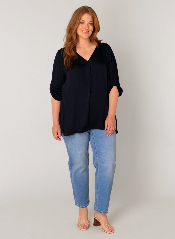 Base Level Curvy Shirtbluse Yanina mit V-Ausschnitt – Bild 3 von 5