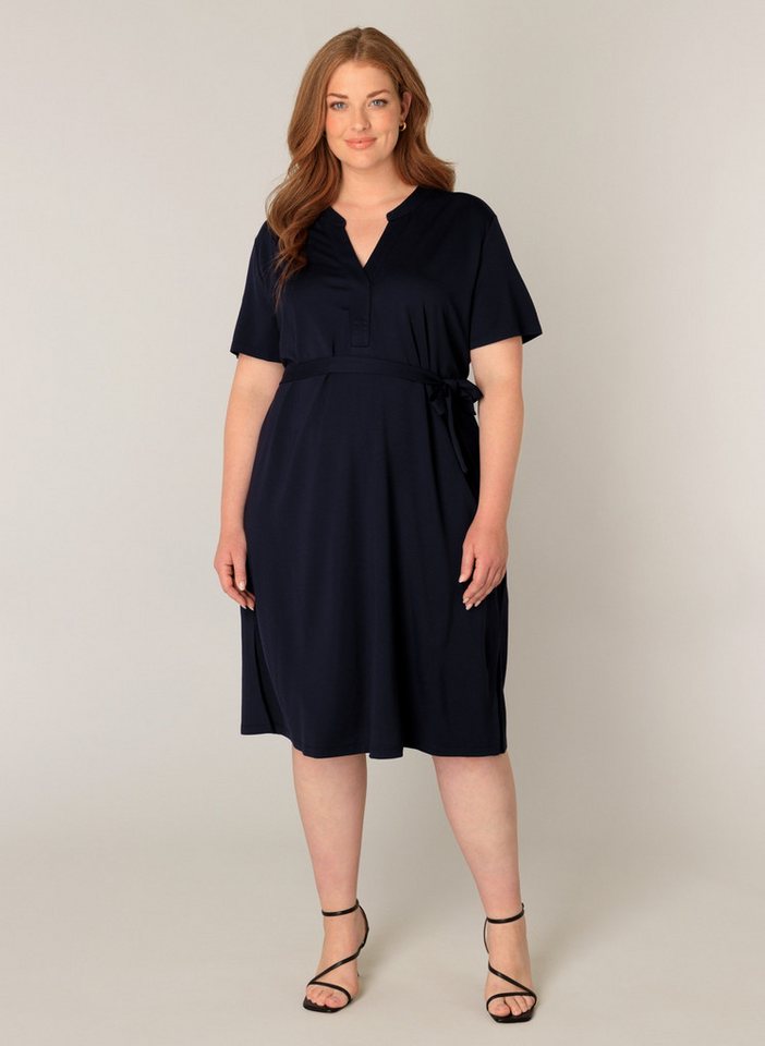 Base Level Curvy Sommerkleid mit Bindegürtel – Bild 4 von 5