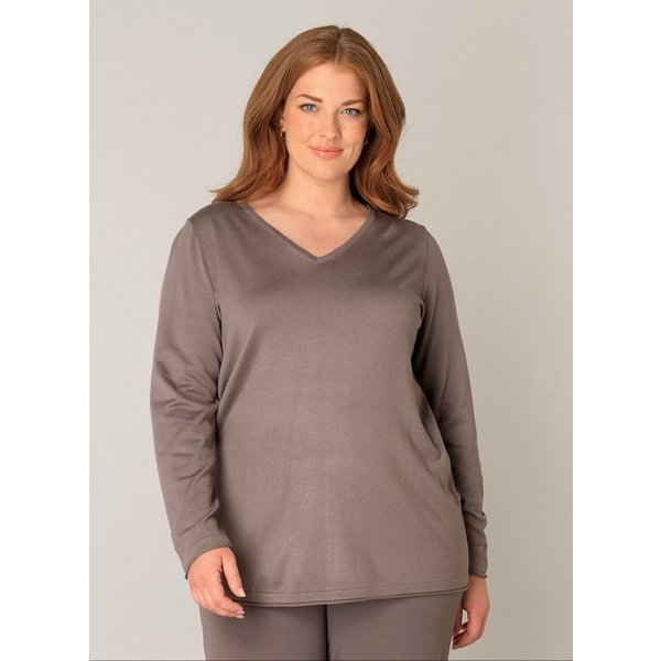 Base Level Curvy Strickpullover Anine mit V-Ausschnitt