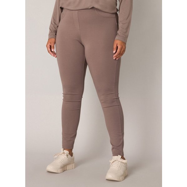 Base Level Curvy Treggings mit elastischem Bund und angedeuteten Eingrifftaschen