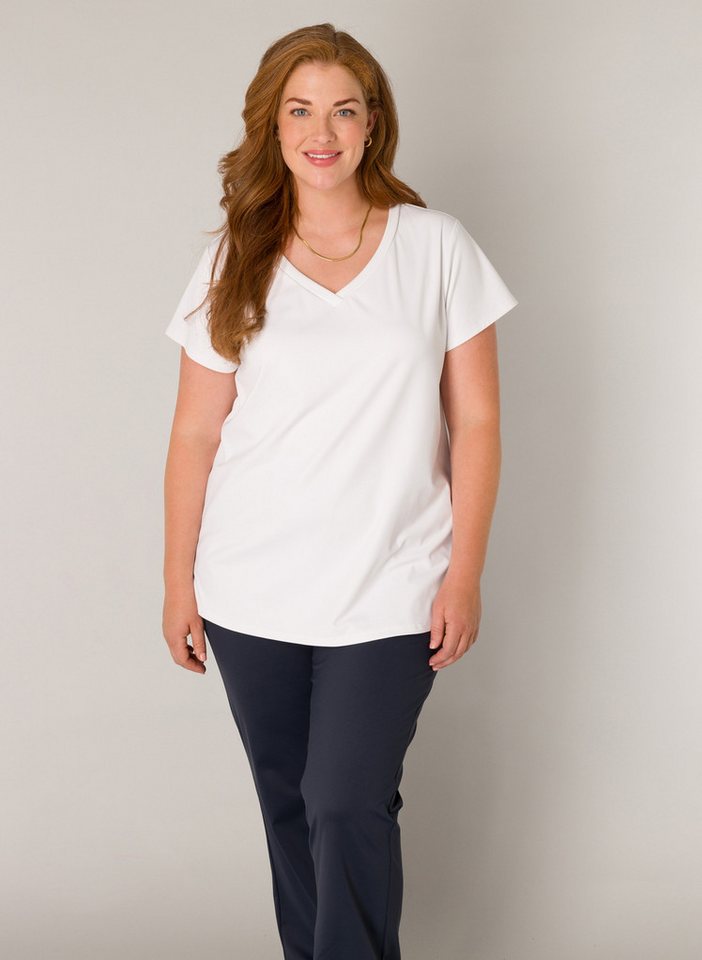 Base Level Curvy V-Shirt mit Stretch – Bild 2 von 5