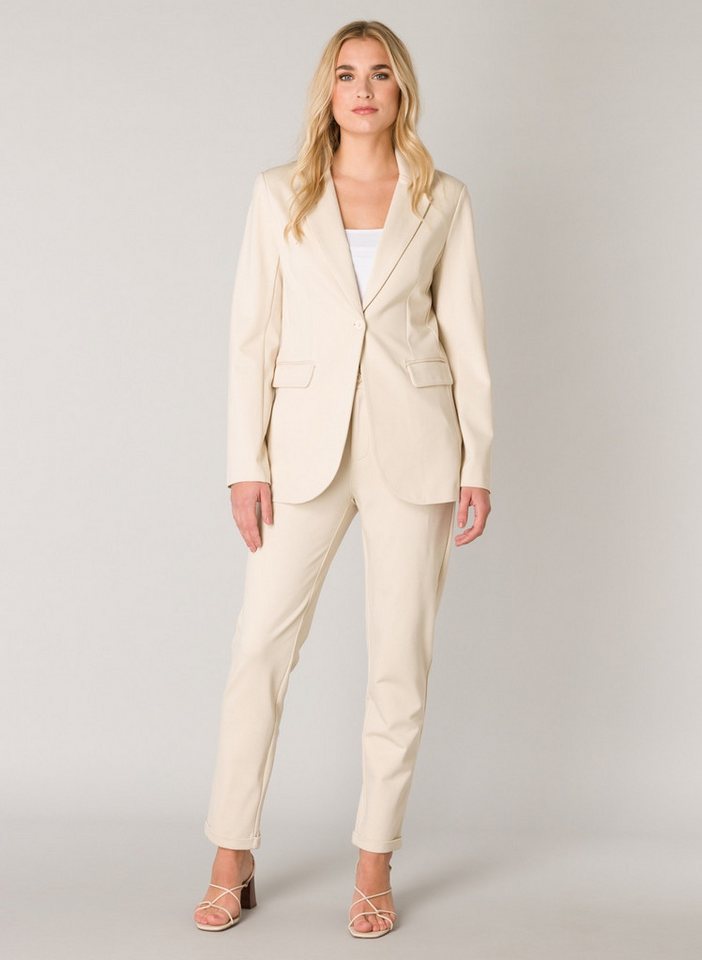 Base Level Jerseyblazer mit V-Ausschnitt und Knopf – Bild 4 von 5