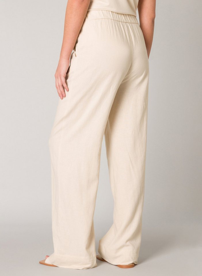 Base Level Leinenhose Yul Sommerhose mit elastischem Bund – Bild 2 von 5