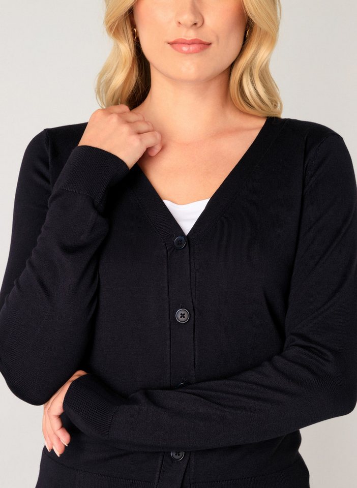 Base Level Strickjacke Yvon mit V-Ausschnitt – Bild 3 von 5