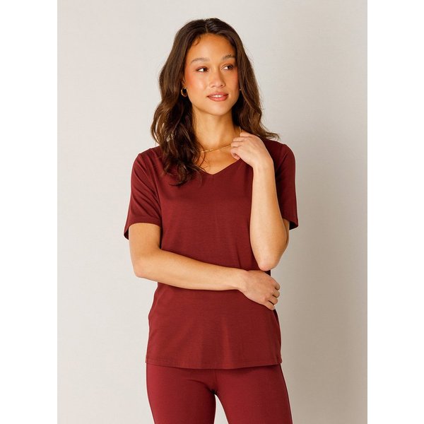 Base Level T-Shirt Yanic mit V-Ausschnitt