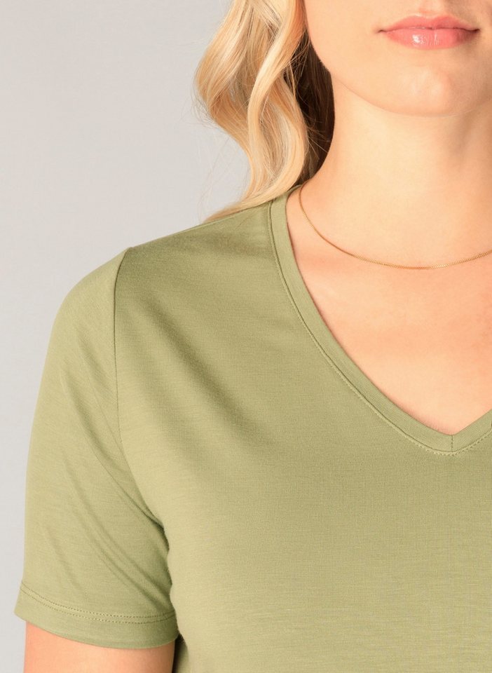 Base Level T-Shirt Yanic mit V-Ausschnitt – Bild 3 von 5
