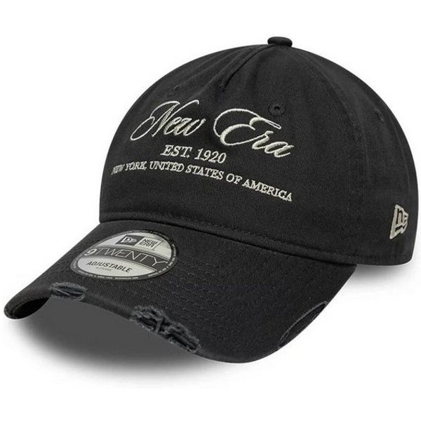 New Era Baseball Cap New Era Washed Distressed 9Twenty A-Frame Cap Dunkelgrau (1-St)