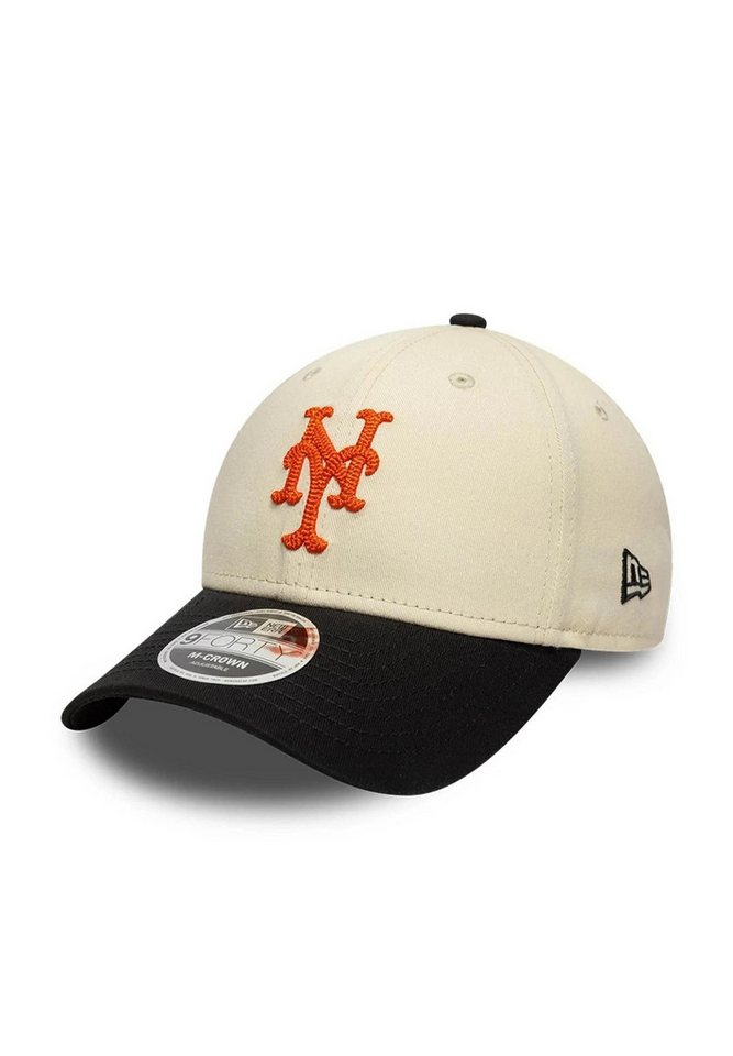 New Era Baseball Cap New York Mets New Era MLB Side Script 9Forty M-Crown Cap Beige Schwarz (1-St) – Bild 3 von 5