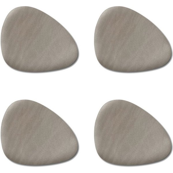 Basera® Platzset 4er-Platzset Kunstleder gebogen, (4-St), metallic taupe, 42 x 34 cm