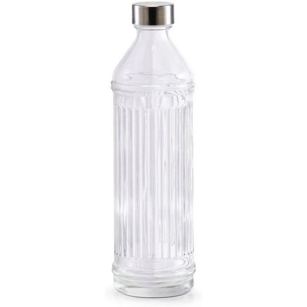Basera® Trinkflasche Glasflasche mit Edelstahlverschluss, 500 ml