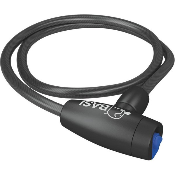 BASI Kabelbinder Fahrradschloss (Packung, 1-St) Stahlseil innen, Vinyl-Ummantelung, Staubschutz, 2 Schlüssel, 65 cm
