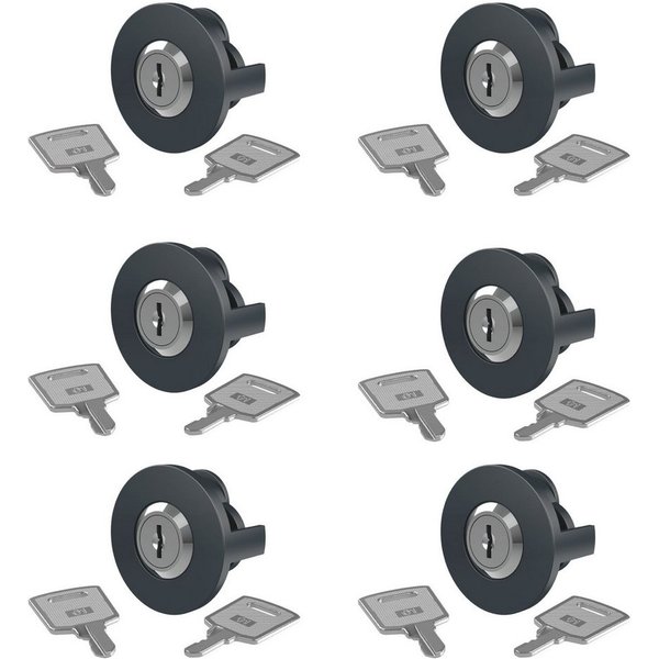 BASI Steckdose Steckdosenschloss, Kindersicherung, Spar-Set, 6-St., Gleichsperrend, 2 Schlüssel pro Schloss, Schuko Steckdosen, 6er Set