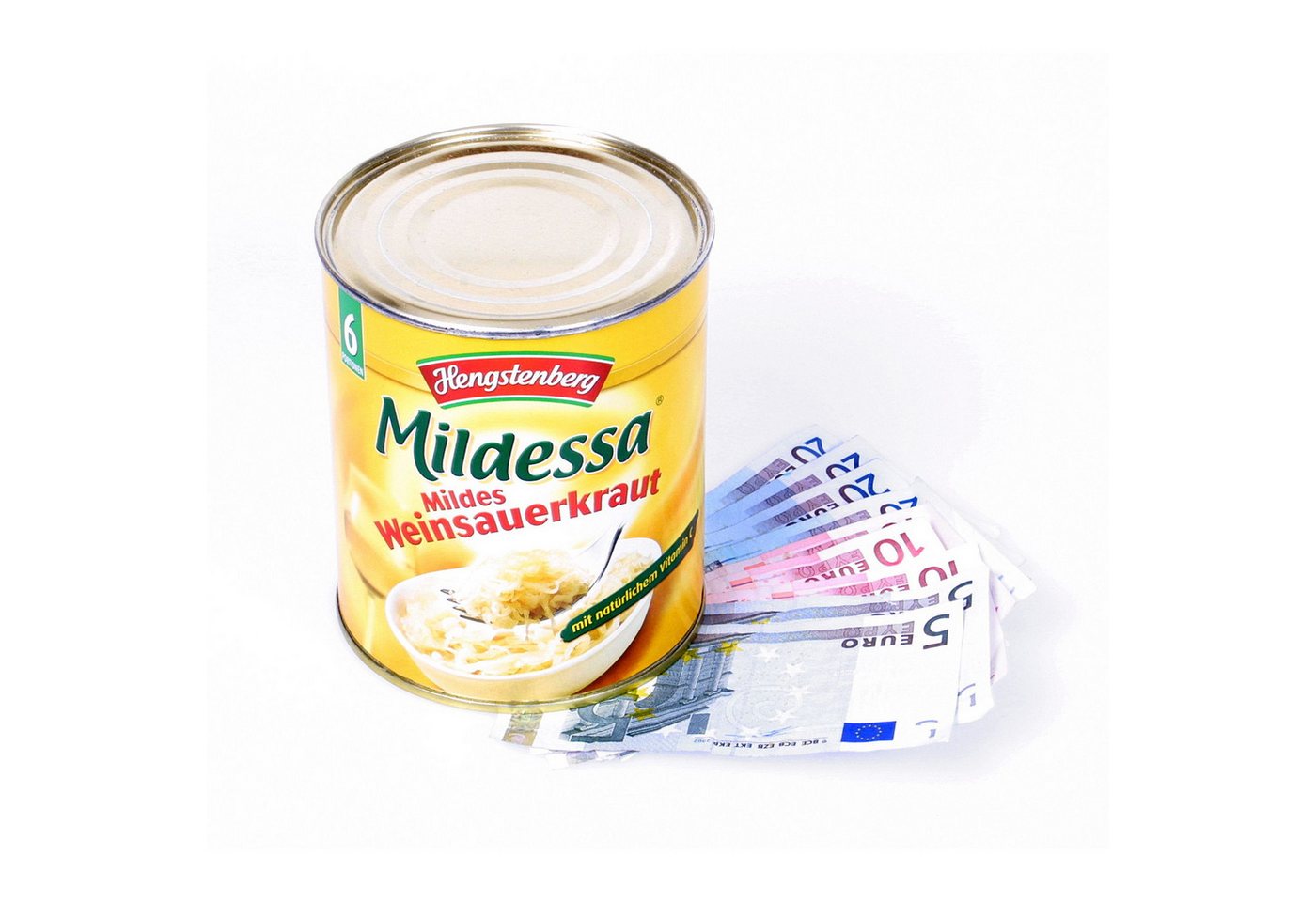 BasicNature Geldkassette Dosensafe "Sauerkraut", unauffälliges Geldversteck für zuhause (clevere Alternative zu klassischer Geldkassette oder Tresor), perfektes – Bild 2 von 4