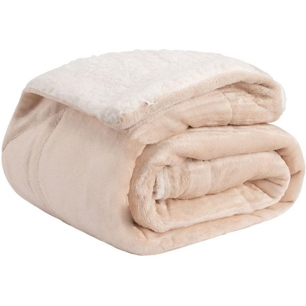 Wohndecke Cloudy Decke Kuscheldecke warm Sherpa Couchdecke mit Ecktasche, Basisstoff