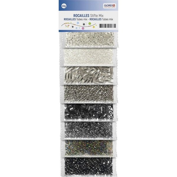 Glorex Bastelperlen Glorex Rocailles/Stifte mix, 40 g