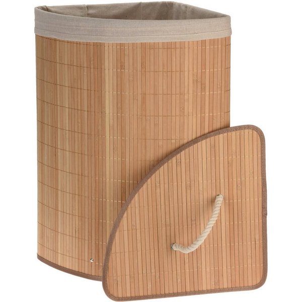 Bathroom Solutions Wäschekorb Wäschekorb im skandinavischen Stil, Bambus, 72 l
