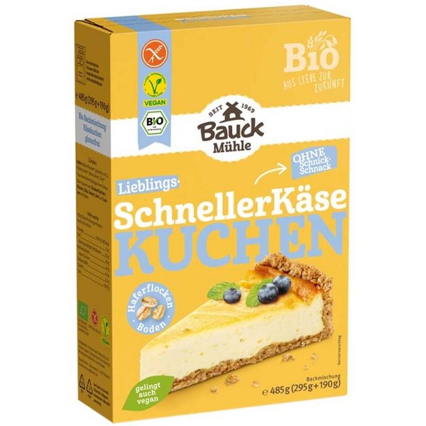 Bauck Mühle Fertiggericht Backmischung - Schneller Käsekuchen 485g