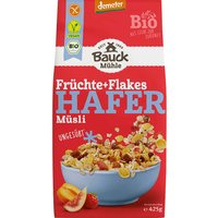 Bauckmühle Bio-Hafer-Müsli "Früchte+Flakes", ungesüßt, 425 g