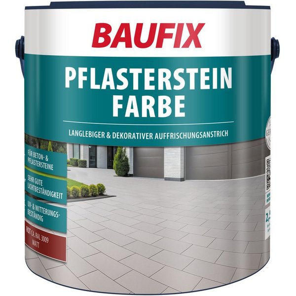 Baufix Bodenversiegelung Pflasterstein Farbe matt, 2,5 Liter für ca. 15 m², Auffrischungsanstrich für Beton- & Pflastersteine, lichtbeständig