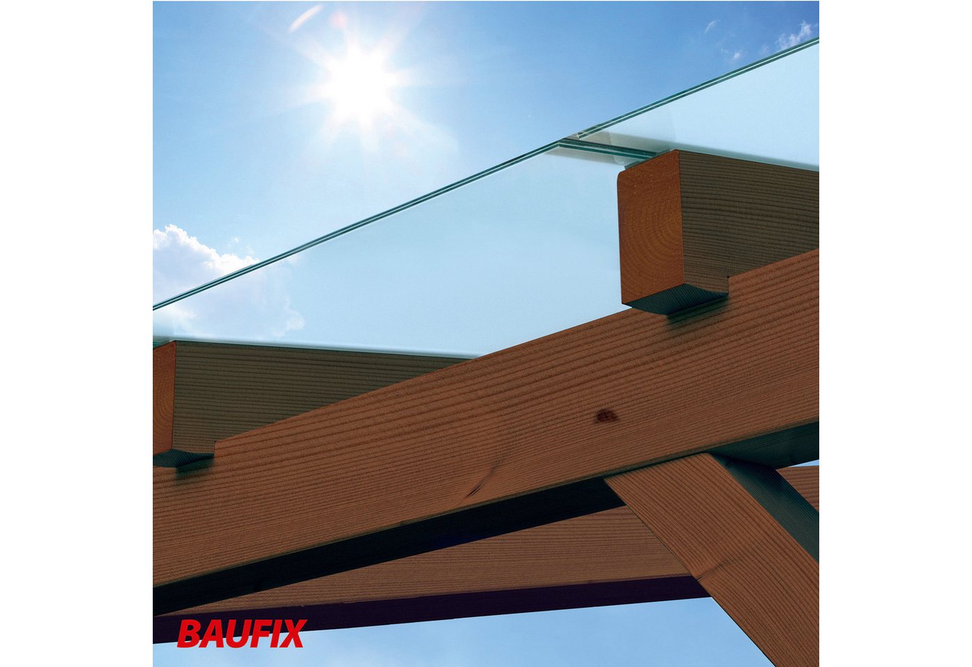 Baufix Holzschutzlasur Langzeitlasur seidenglänzend, 5 Liter für ca. 50m², Holzlasur, Witterungs- & UV-beständig für Nadel- & Harthölzer im Außenbereich – Bild 3 von 3