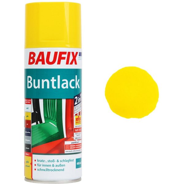 Baufix Sprühlack Buntlack Spray-Dose Rapsgelb glänzend