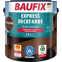 Baufix Wetterschutzfarbe Express Deckfarbe matt, 2,5 Liter für ca. 25 m², Wetterschutzfarbe, Hochdeckende, elastische Farbe mit hoher Wetterbeständigkeit für au