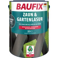 BAUFIX Zaun- und Gartenlasur, 5 Liter (graphitgrau seidenglänzend)
