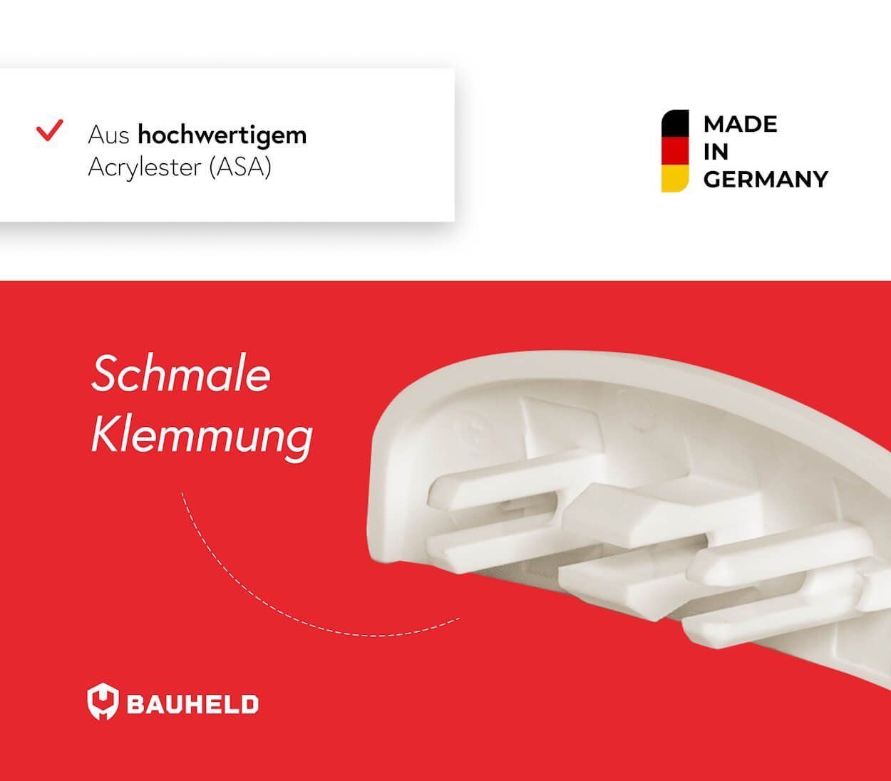 BAUHELD Abdeckkappe Wasserschlitzkappen, (25-30 & 30-35mm [Made in Germany], Wasserkappen aus ASA Kunststoff), Schmutzunempfindlich, In 6 verschiedenen Farben – Bild 5 von 5