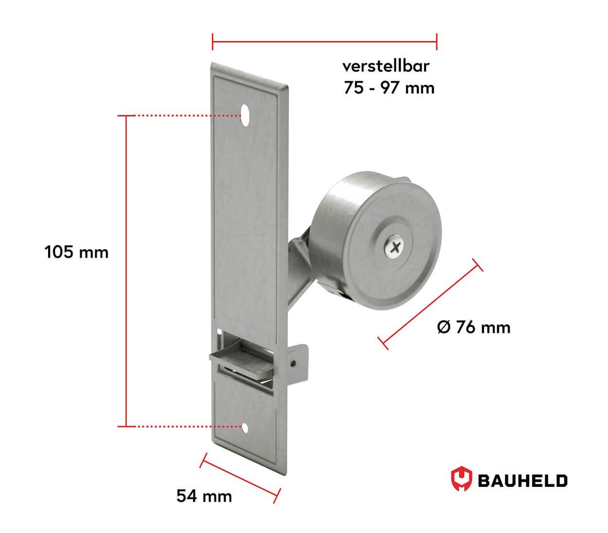 BAUHELD Einlass-Gurtwickler [Made in Germany] Rolladen Gurtwickler Unterputz, Gurtbreite 23,00 mm, Einlassgurtwickler inkl. Abdeckplatte oder ohne Rolladengurt  – Bild 2 von 5