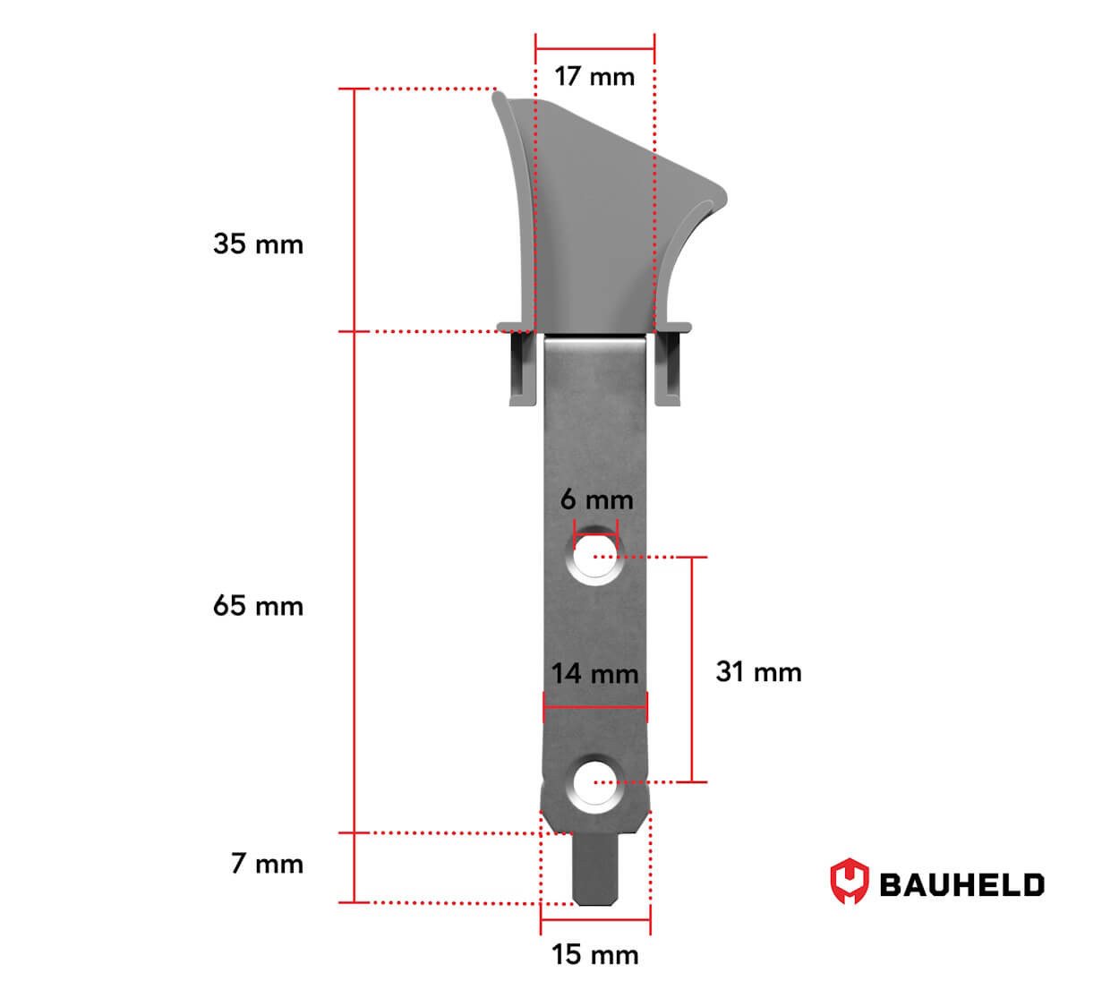 BAUHELD Rollladenprofil Einlauftrichter Rollladen Universal, Optimale Rolladenführung, 2-tlg., An jeder Führungsschiene einsetzbar, gleichmäßiger Lauf – Bild 2 von 5
